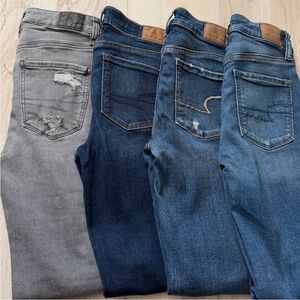 American Eagle Outfitters Gray and Blue Jeans Jeggings